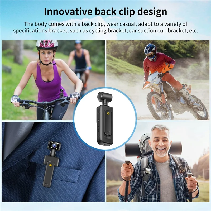 Fotocamera sportiva M12 4K per esterni con visione notturna, anti-shake, Wi-Fi, action cam tascabile, inclusa scheda TF da 32GB