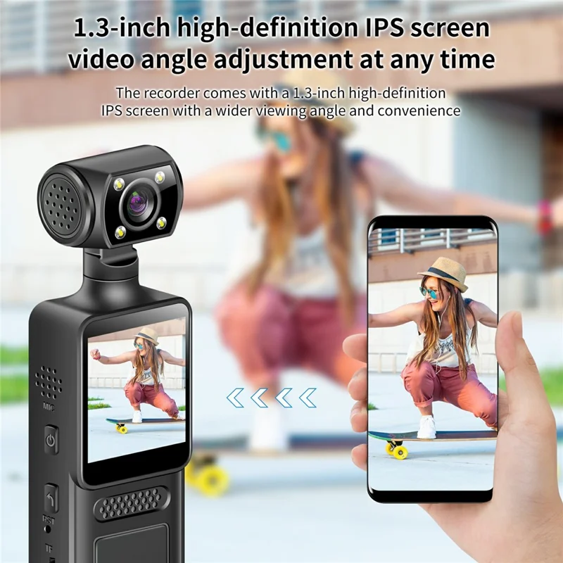 Fotocamera sportiva M12 4K per esterni con visione notturna, anti-shake, Wi-Fi, action cam tascabile, inclusa scheda TF da 32GB