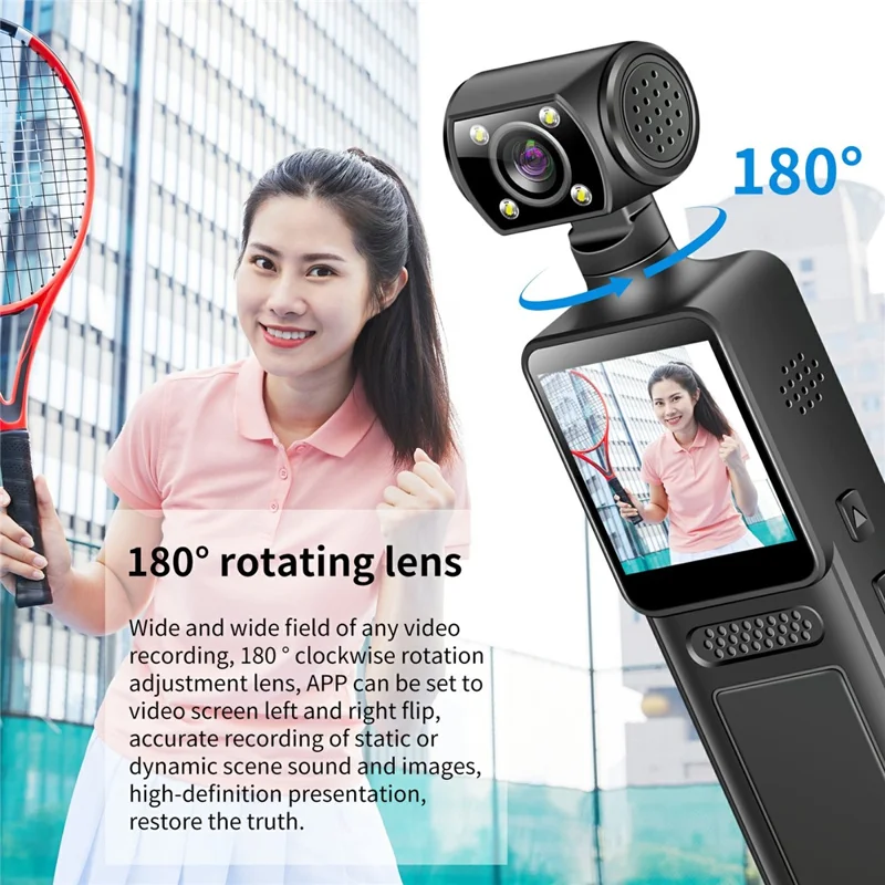Fotocamera sportiva M12 4K per esterni con visione notturna, anti-shake, Wi-Fi, action cam tascabile, inclusa scheda TF da 32GB