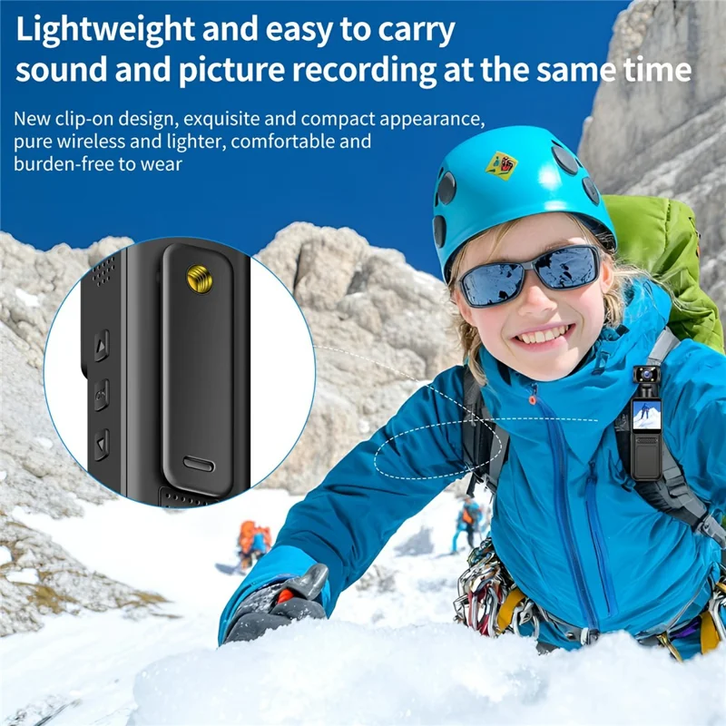 Fotocamera sportiva M12 4K per esterni con visione notturna, anti-shake, Wi-Fi, action cam tascabile, inclusa scheda TF da 32GB