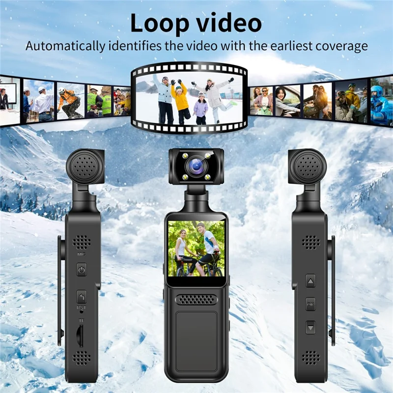 Fotocamera sportiva M12 4K per esterni con visione notturna, anti-shake, Wi-Fi, action cam tascabile, inclusa scheda TF da 32GB