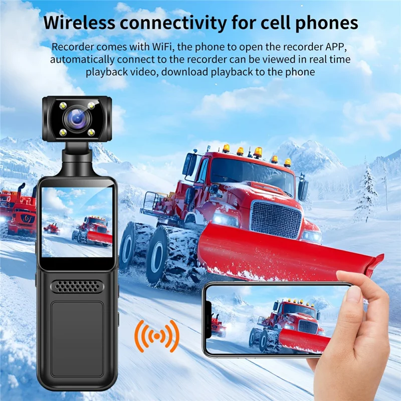 M12 4K Outdoor-Sportkamera mit Nachtsicht, Bildstabilisierung und WiFi, Pocket-Action-Cam ohne TF-Karte