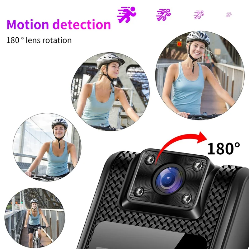 Cámara deportiva portátil M11-A 4K con visión nocturna, WiFi y objetivo giratorio, sin tarjeta TF