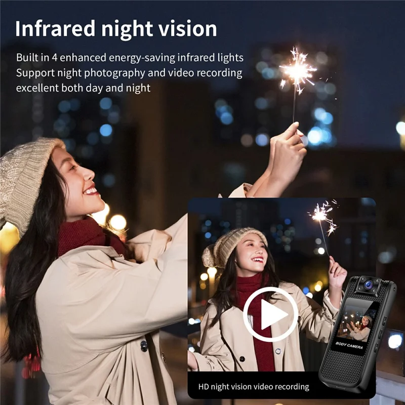 M11-A Caméra de sport 4K extérieure avec vision nocturne, WiFi portable et objectif rotatif, avec carte de 32 Go