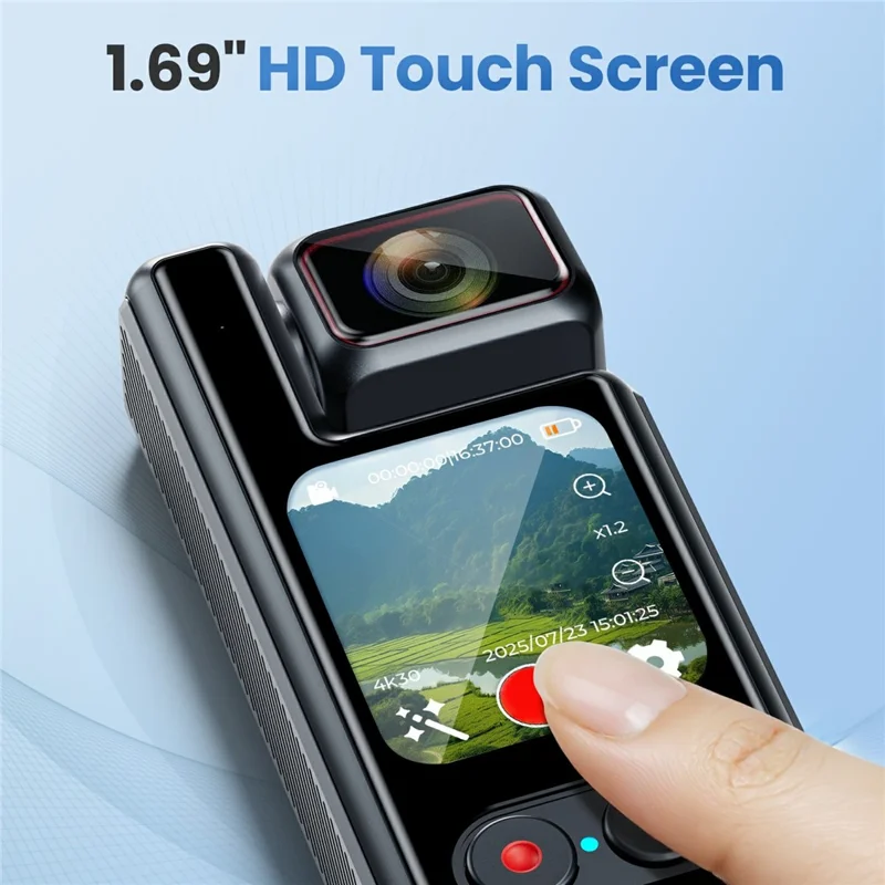 L17 1,69 Zoll 4K Kabellose Action-Kamera EIS Anti-Shake Touchscreen Camcorder mit 32 GB Karte + Kartenleser