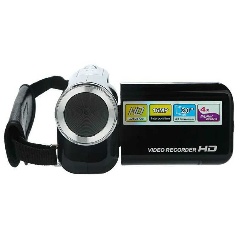DV20 Handheld Digital Video Camera 2 Inch IPS Screen 16X Digital Zoom 720P Video Recorder