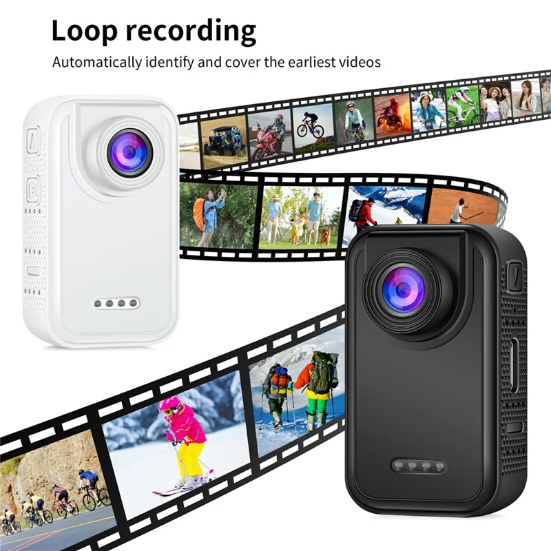 D200 1080P Action Camera with 32G TF Card Thumb-Sized Portable Pocket Camera for Cycling / Sports / Travel