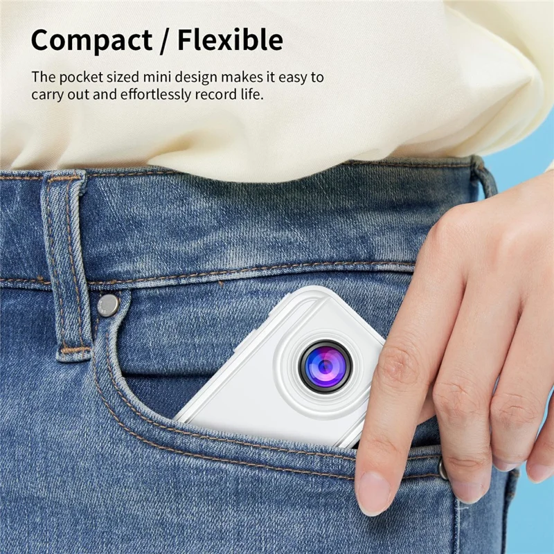 D200 1080P Action Camera with 32G TF Card Thumb-Sized Portable Pocket Camera for Cycling / Sports / Travel