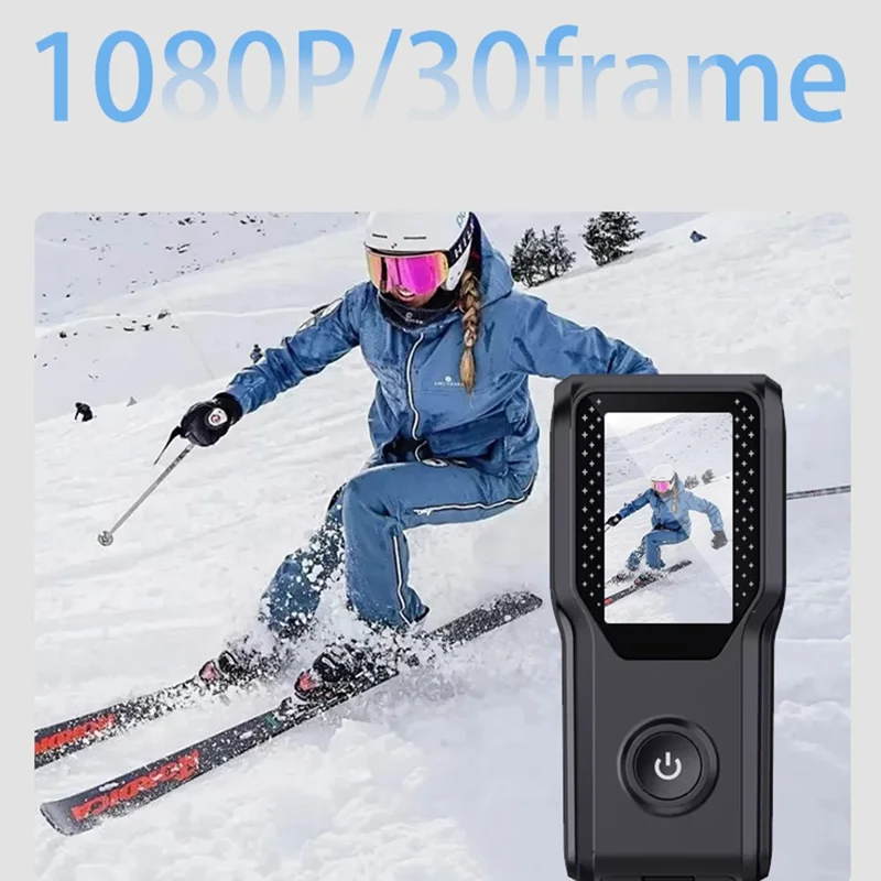 HD 1080P Thumb Size Action Camera 1.18 Inch IPS Screen Mini Video Recorder with 32GB Card