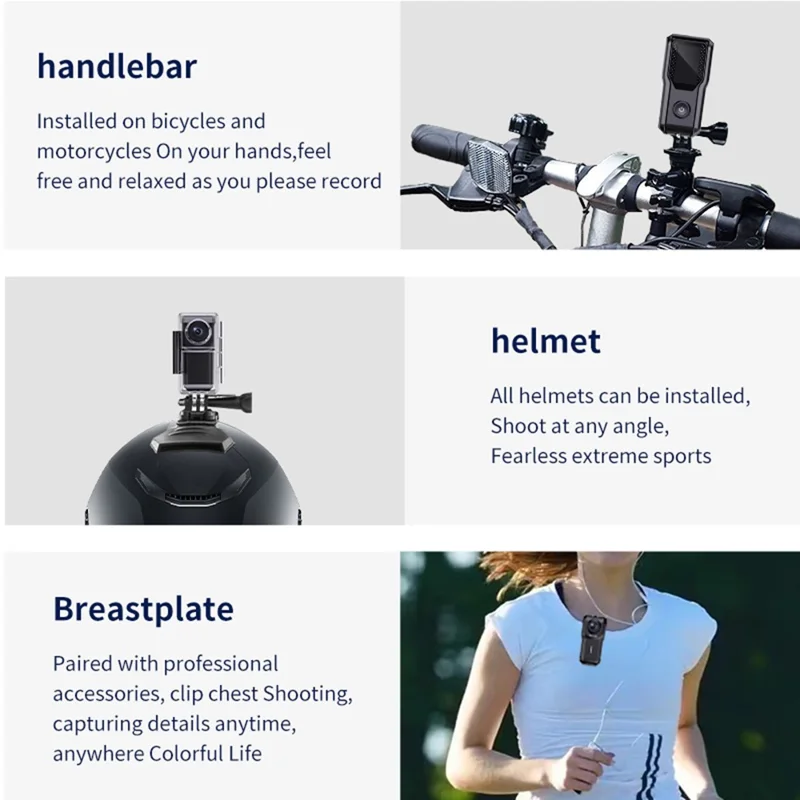 HD 1080P Thumb Size Action Camera 1.18 Inch IPS Screen Mini Video Recorder with 32GB Card