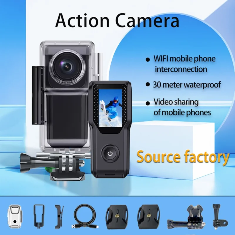 HD 1080P Thumb Size Action Camera 1.18 Inch IPS Screen Mini Video Recorder with 32GB Card