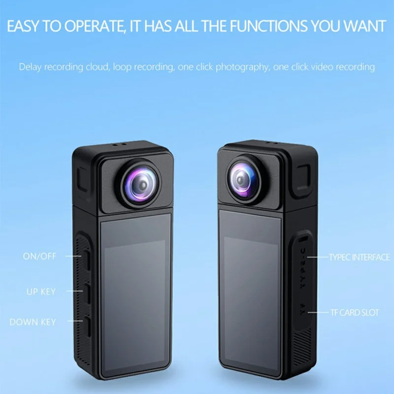 DV03 1.97 Inch HD Display 270 Degree Rotatable Lens WiFi Sports Action Camera Wearable Vlog Recorder