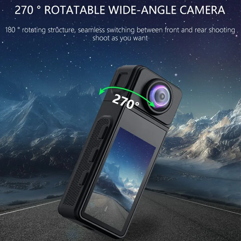 DV03 1.97 Inch HD Display 270 Degree Rotatable Lens WiFi Sports Action Camera Wearable Vlog Recorder