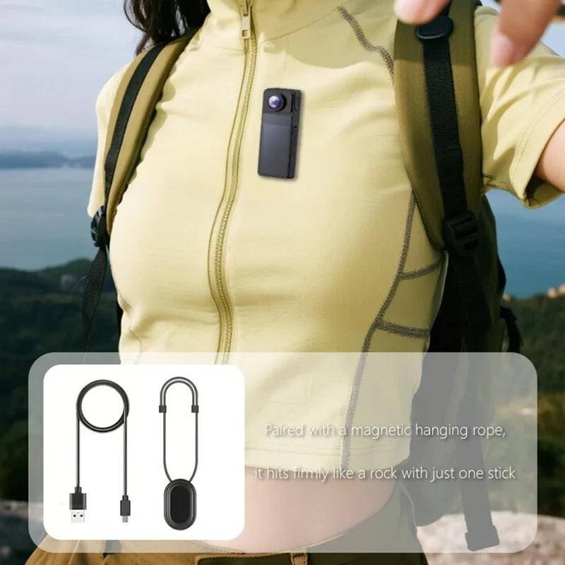 DV03 1.97 Inch HD Display 270 Degree Rotatable Lens WiFi Sports Action Camera Wearable Vlog Recorder