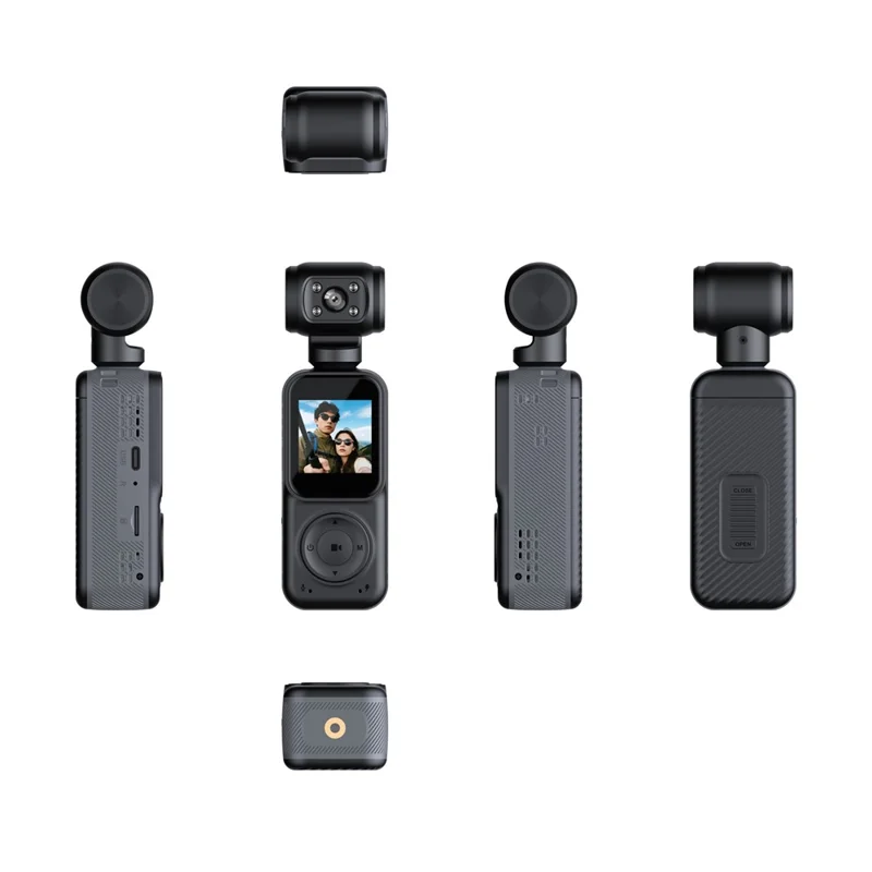 2K HD Night Vision Action Camera 270 Degree Rotatable Lens WiFi Enabled Pocket Thumb Camera