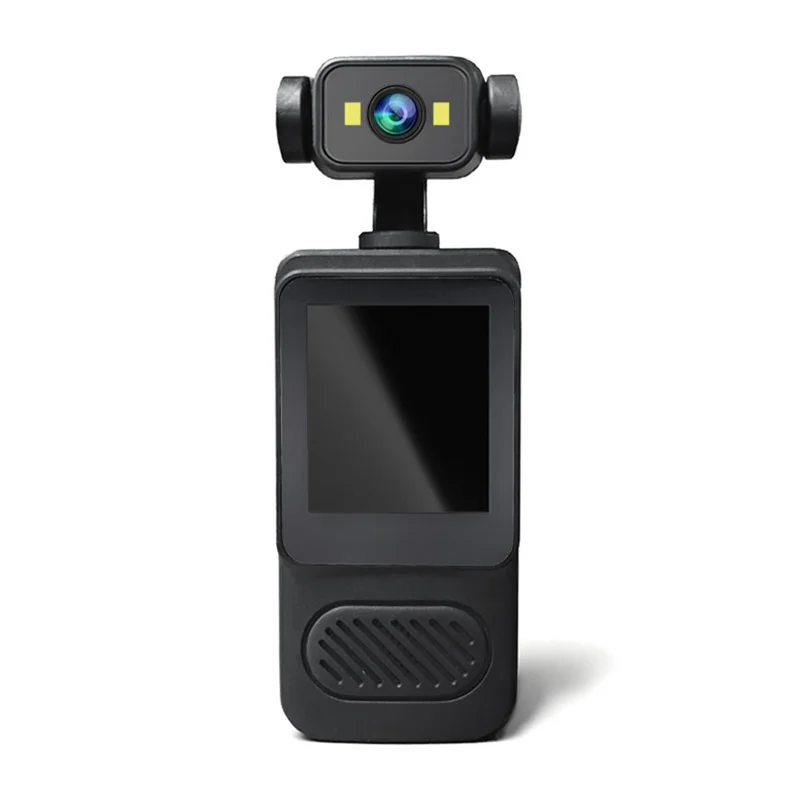 Cámara de bolsillo con pantalla de 1.54 pulgadas Y2, con luz de relleno, lente giratoria de 180 grados, clip de WiFi, videocámara, con tarjeta de 32 GB + lector de tarjetas