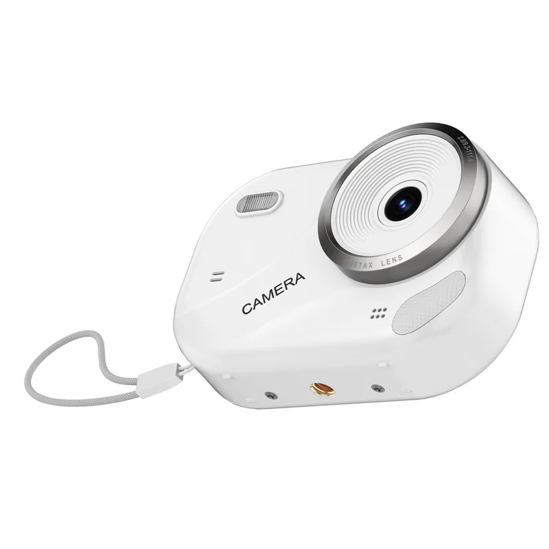 X1000 2.4 Inch Screen Mini Digital Camera for Beginner HD Video Recording CCD Support WiFi Transfer, with 32GB Card + Card Reader - White