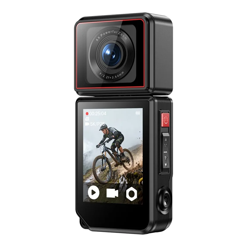 G300pro 2.0 Inch Touchscreen 5K HD Action Camera Electronic Image Stabilization Sports Camera with 180 Degree Rotating Lens - Black