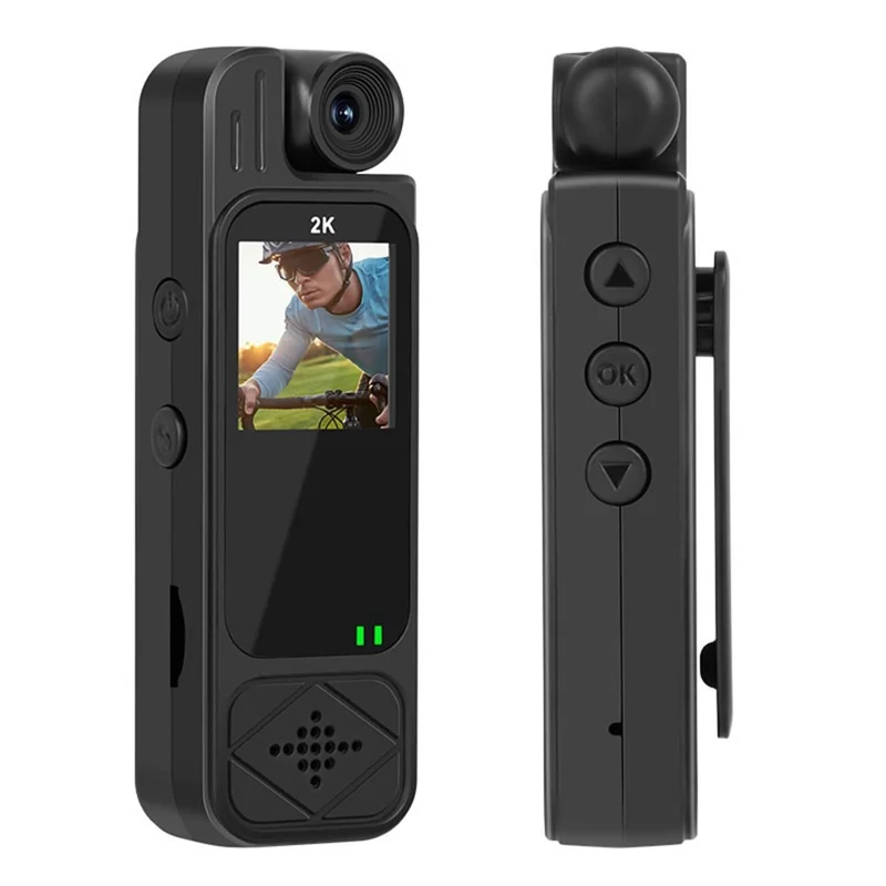 Y9 1.3 Inch TFT Screen Clip-On Cycling Camera Infrared Night Vision Video Recorder with 180 Degree Rotatable Lens - Black