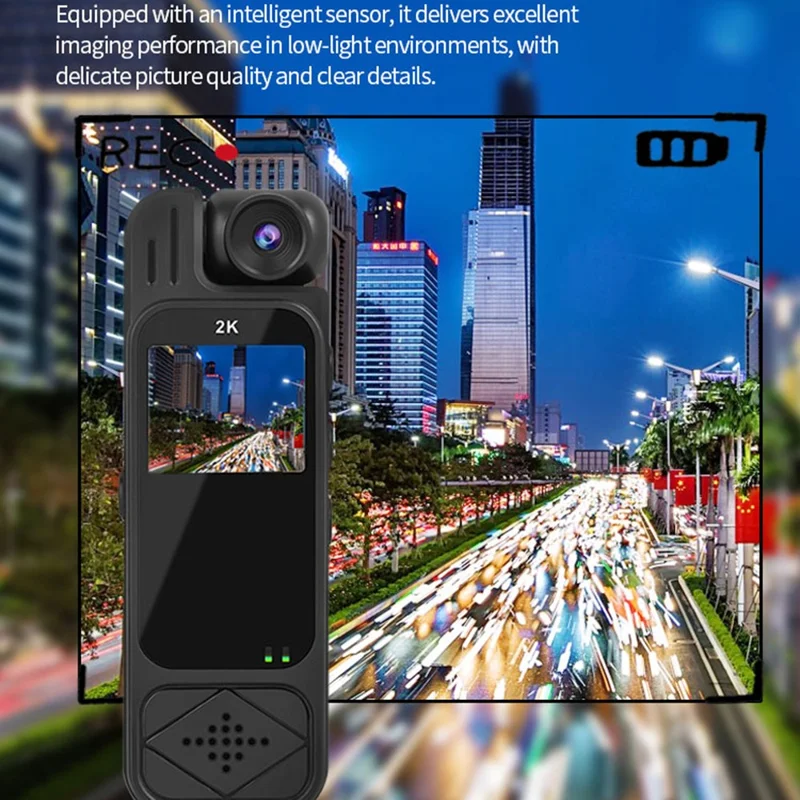 Y9 1.3 Inch TFT Screen Clip-On Cycling Camera Infrared Night Vision Video Recorder with 180 Degree Rotatable Lens - Black