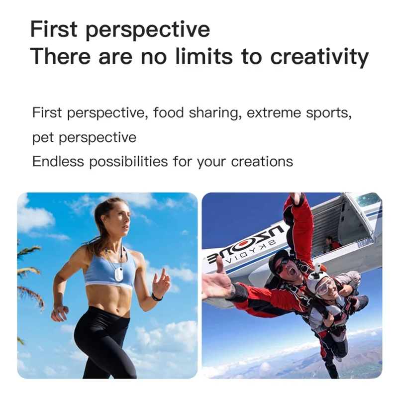 H88PRO 4K Action Camera 30m Waterproof HD Recorder Portable Body Camera for Cycling Diving - Black