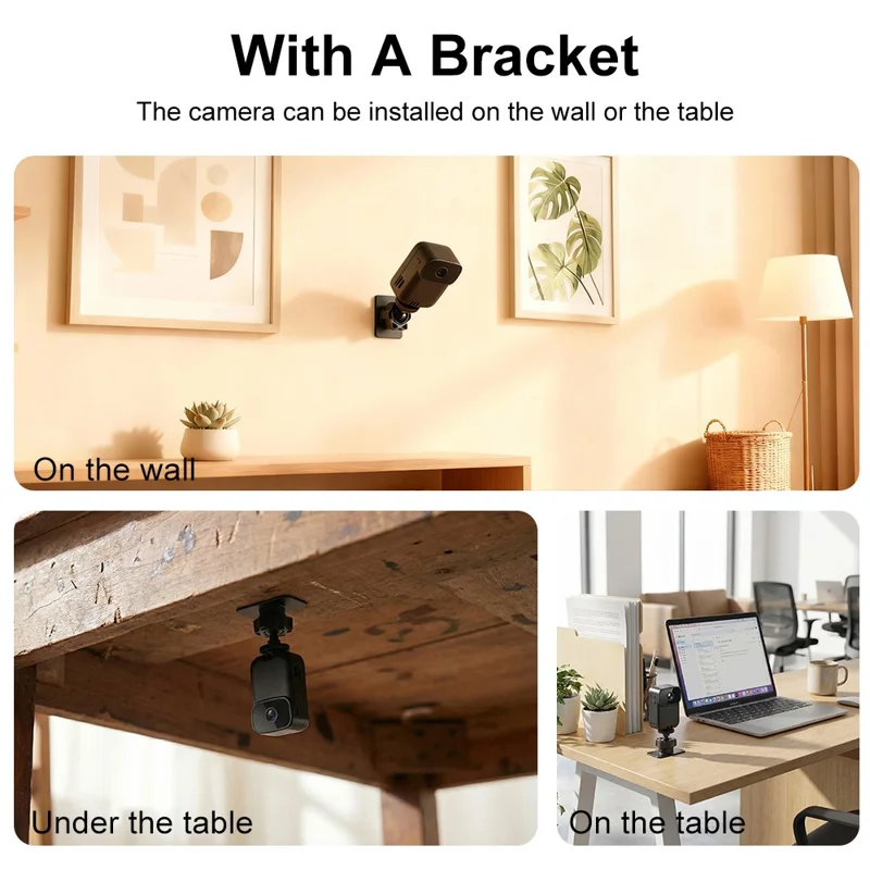 MD39 2MP Camera 1080P HD Video Recorder WiFi Hotspot Night Vision for Vlogging Security - Black