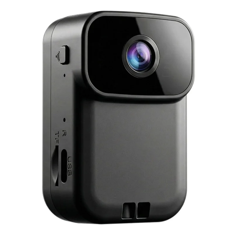 MD39 2MP Camera 1080P HD Video Recorder WiFi Hotspot Night Vision for Vlogging Security - Black