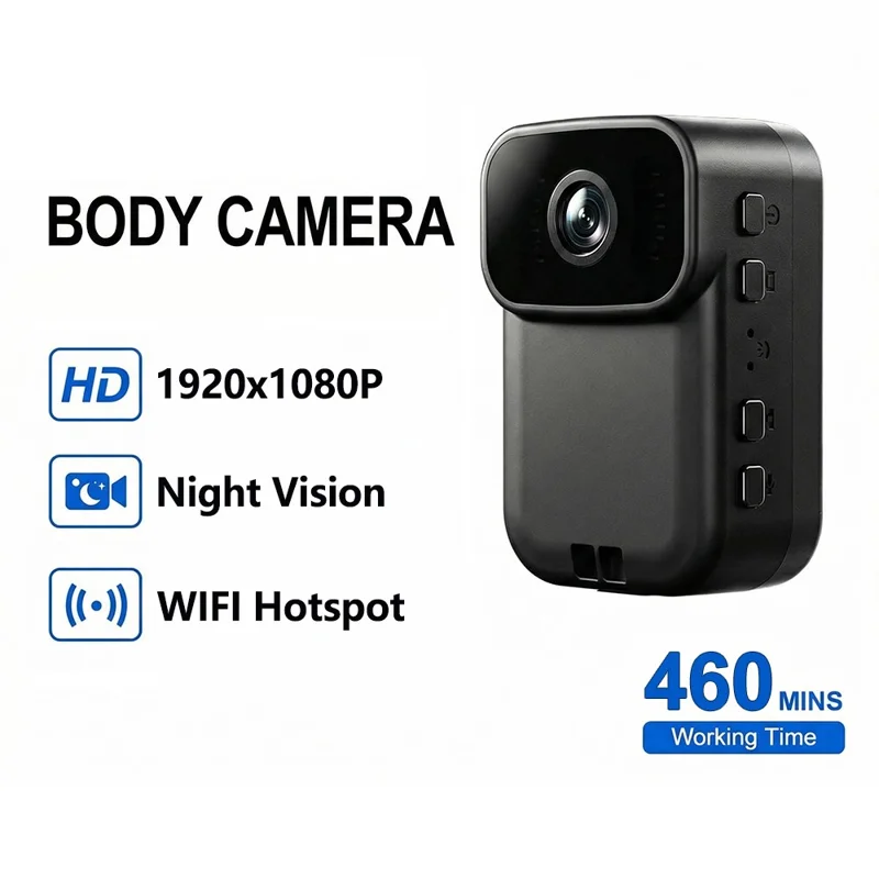 MD39 2MP Camera 1080P HD Video Recorder WiFi Hotspot Night Vision for Vlogging Security - Black