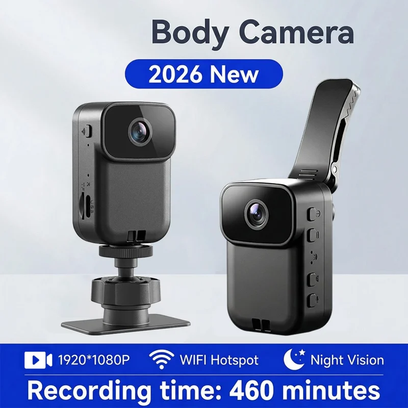 MD39 2MP Camera 1080P HD Video Recorder WiFi Hotspot Night Vision for Vlogging Security - Black