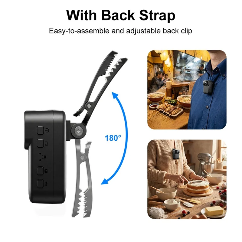 MD39 2MP Camera 1080P HD Video Recorder WiFi Hotspot Night Vision for Vlogging Security - Black