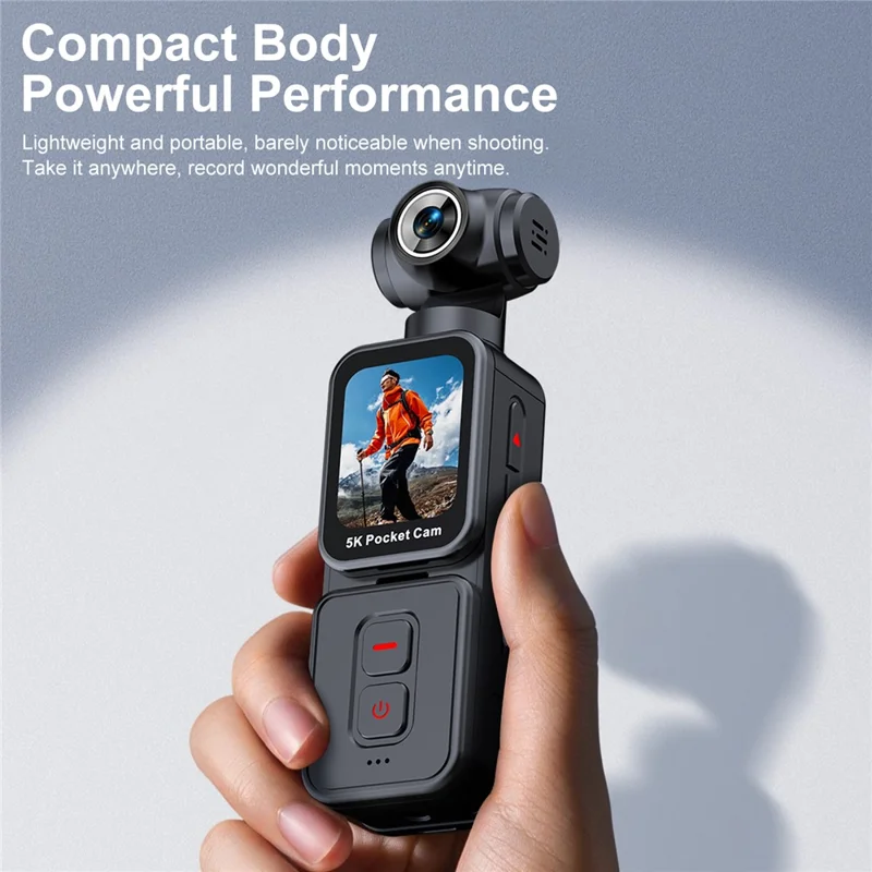 K28 5K Pocket Action Camera Outdoor Cycling Handheld Face Recognition Anti-shake Touch Sports Camera 