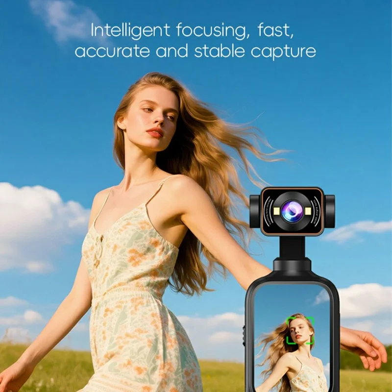 DV07 2.0 Inch Screen Pocket Action Camera 2K HD Rotating Lens Handheld Vlog Sports Camera with Built-in Fill Light