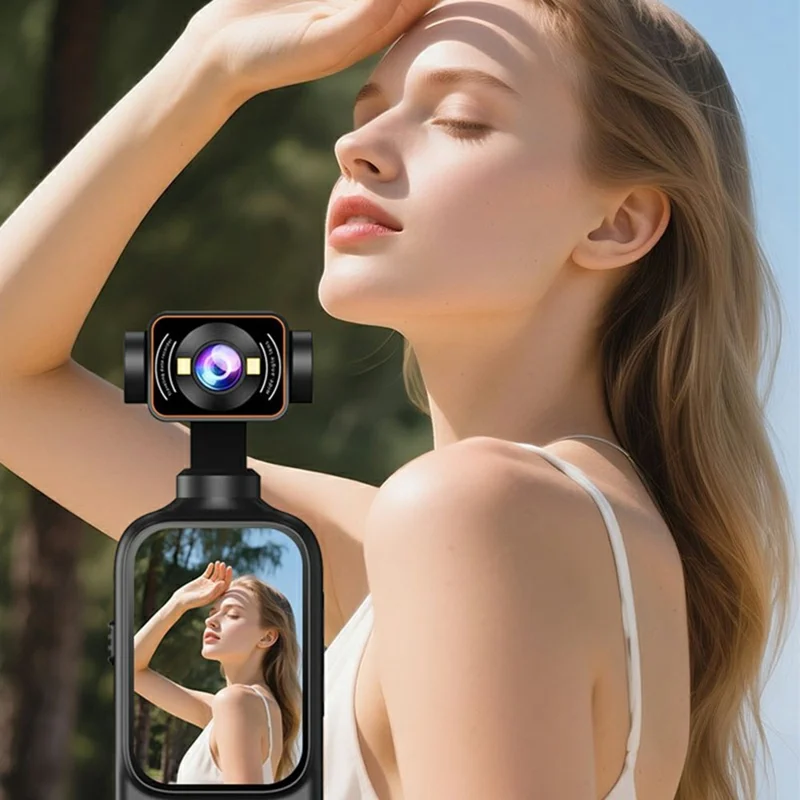 DV07 2.0 Inch Screen Pocket Action Camera 2K HD Rotating Lens Handheld Vlog Sports Camera with Built-in Fill Light