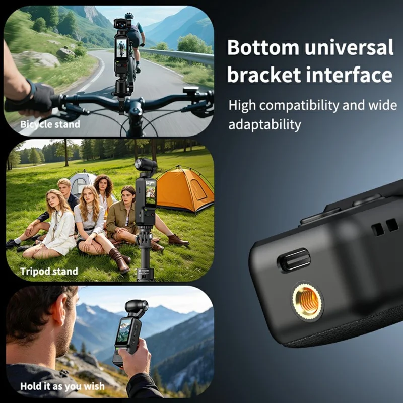LK-032 1080P Handheld Vlog Action Camera 1.97 Inch HD Screen Sports Recording Camera with Rotatable Lens - Black