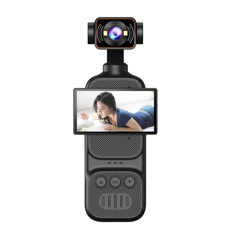 DV07 2.78 Inch Horizontal Screen 1080P HD Handheld Vlog Camera Action Recorder for Cycling Sports - Black