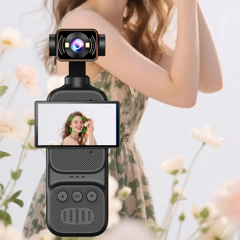 DV07 2.78 Inch Horizontal Screen 1080P HD Handheld Vlog Camera Action Recorder for Cycling Sports - Black