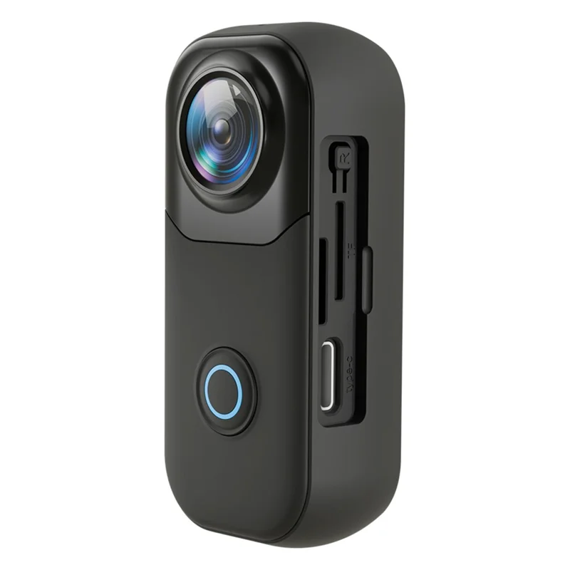 MZ01 4K Action Camera Wi-Fi HD Sports Mini Thumb Camera with Waterproof Case Electronic Stabilization Magnetic Recording Device - Black
