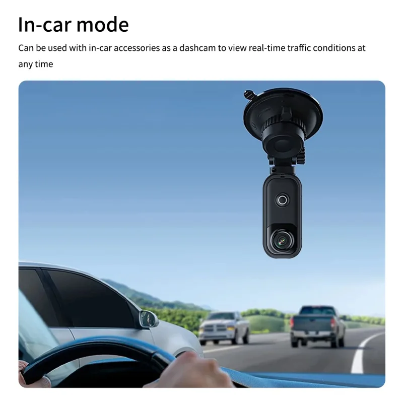 MZ01 4K Action Camera Wi-Fi HD Sports Mini Thumb Camera with Waterproof Case Electronic Stabilization Magnetic Recording Device - Black