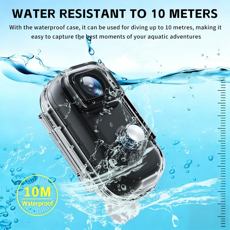MZ01 4K Action Camera Wi-Fi HD Sports Mini Thumb Camera with Waterproof Case Electronic Stabilization Magnetic Recording Device - Black