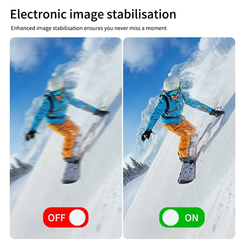 MZ01 4K Action Camera Wi-Fi HD Sports Mini Thumb Camera with Waterproof Case Electronic Stabilization Magnetic Recording Device - Black