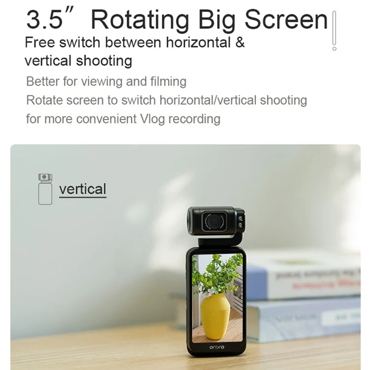 ORDRO M3 3.5 Inch HD Screen Camcorder 180-Degree Flip Portable Pocket DV Camera Support IR Night Vision