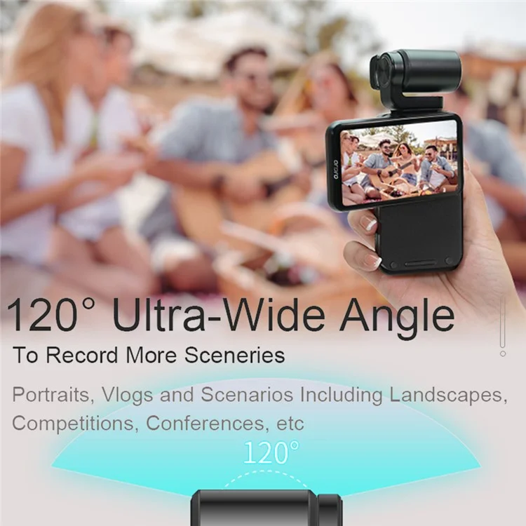 ORDRO M3 3.5 Inch HD Screen Camcorder 180-Degree Flip Portable Pocket DV Camera Support IR Night Vision