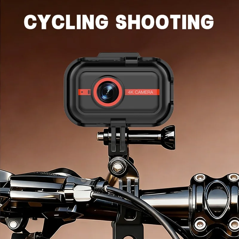 LK2317 4K Action Camera with 32GB Card & Card Reader EIS Stabilization Magnetic Pet Cycling Sports Camera with Full Accessories - Black