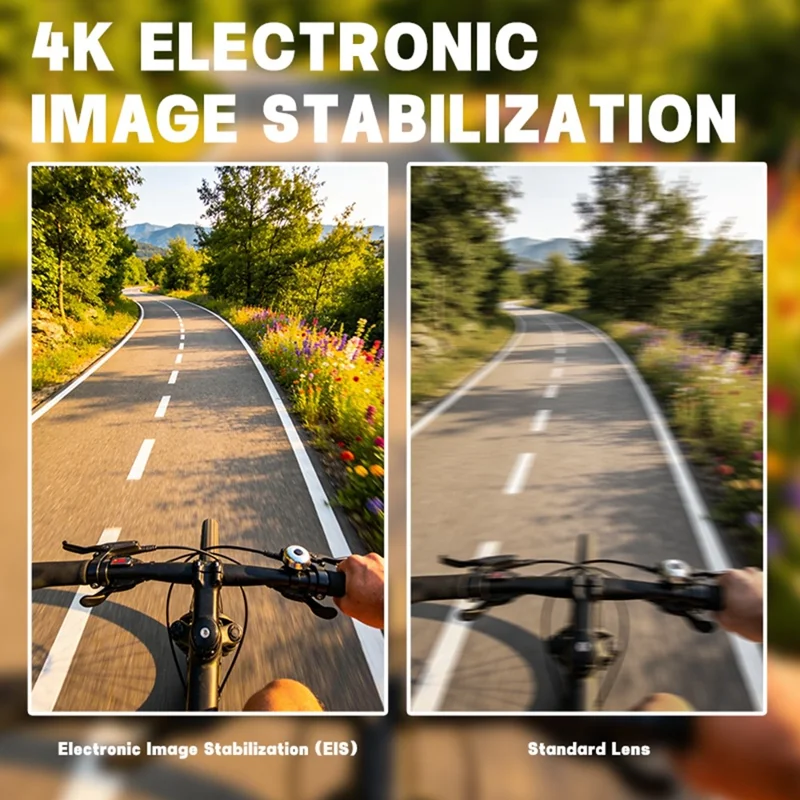 LK2317 4K Action Camera with 32GB Card & Card Reader EIS Stabilization Magnetic Pet Cycling Sports Camera with Full Accessories - Black