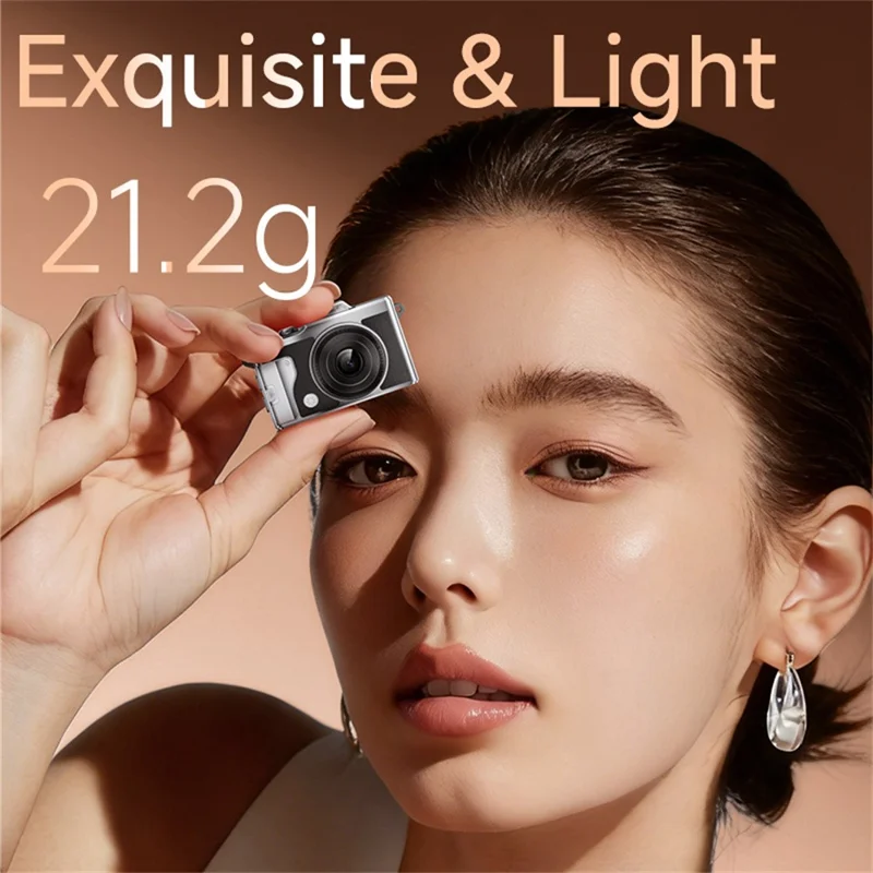 T5 Mini 4K Thumb Camera 1.47 Inch TFT Screen Vintage Digital Camera with LED Flashlight for Photography - Black