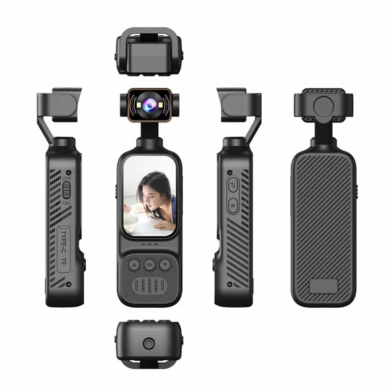 M7 Mini Thumb Camera 4K Ultra HD 270 Degree Rotation WiFi EIS Camcorder for Pet Vlogging Cycling