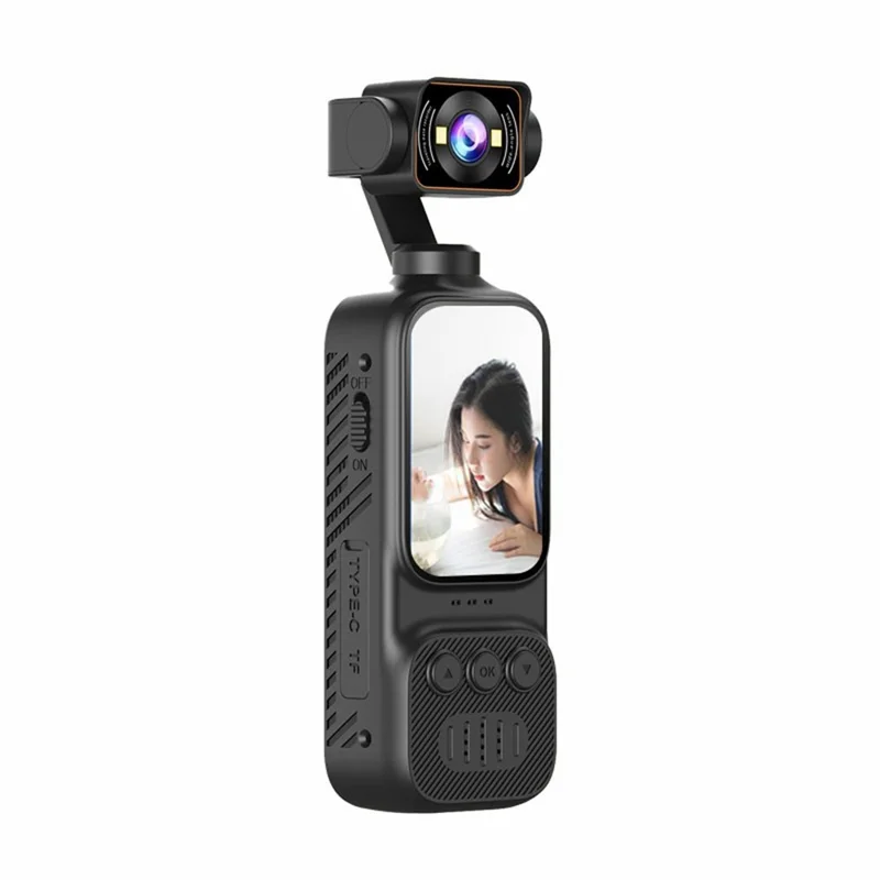 M7 Mini Thumb Camera 4K Ultra HD 270 Degree Rotation WiFi EIS Camcorder for Pet Vlogging Cycling
