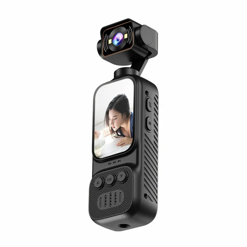 M7 Mini Thumb Camera 4K Ultra HD 270 Degree Rotation WiFi EIS Camcorder for Pet Vlogging Cycling
