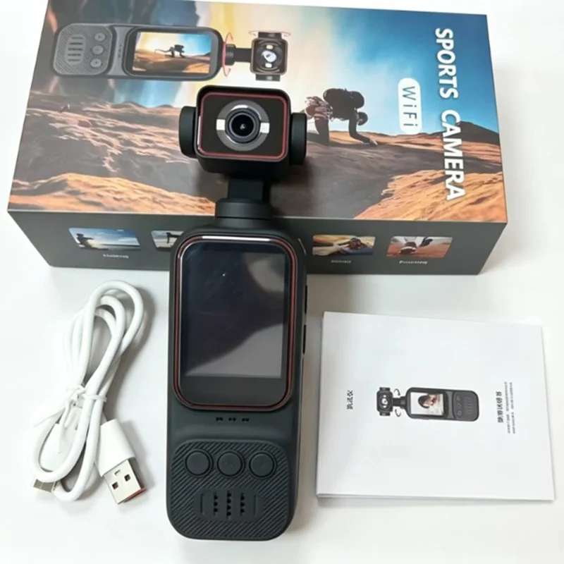 M7 Mini Thumb Camera 4K Ultra HD 270 Degree Rotation WiFi EIS Camcorder for Pet Vlogging Cycling