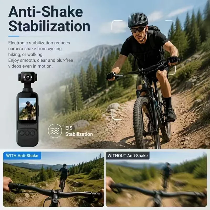 M7 Mini Thumb Camera 4K Ultra HD 270 Degree Rotation WiFi EIS Camcorder for Pet Vlogging Cycling